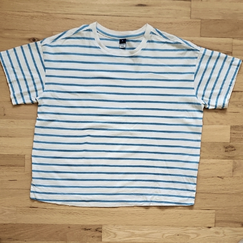 Blue Striped Old Navy T Shirt